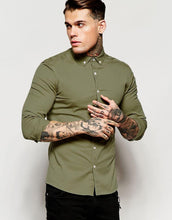Load image into Gallery viewer, Skinny Shirt in Khaki Twill