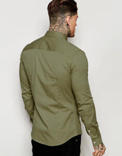 Load image into Gallery viewer, Skinny Shirt in Khaki Twill