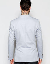Load image into Gallery viewer, River Island Skinny Fit Blazer In Light Blue