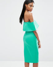 Load image into Gallery viewer, Lavish Alice Deep Bandeau Asymmetric Hem Midi Dress