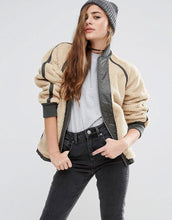 Load image into Gallery viewer, Reversible Bomber Jacket with Fleece Lining
