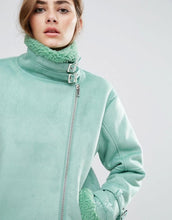Load image into Gallery viewer, Aviator Jacket in Faux Suede