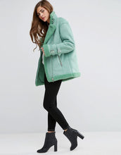 Load image into Gallery viewer, Aviator Jacket in Faux Suede