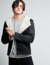 Load image into Gallery viewer, United Colors of Benetton Faux Shearling Hooded Jacket