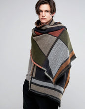 Load image into Gallery viewer, Blanket Scarf In Geometric Color Block