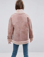 Load image into Gallery viewer, Aviator Jacket in Faux Suede