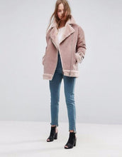 Load image into Gallery viewer, Aviator Jacket in Faux Suede